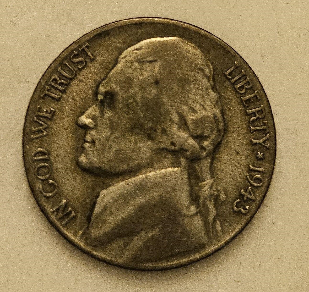 1943 S WWI Silver Nickel