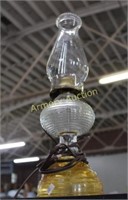 ELECTRIFIED OIL LAMP W/ CHIMNEY