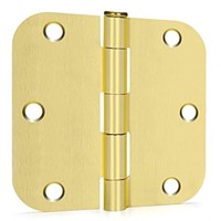 Pack of 24 goldenwarm Door Hinges Satin Brass 3.5