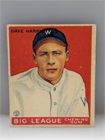 1933 Goudey (World Wide Gum Canada) #9 Dave Harris