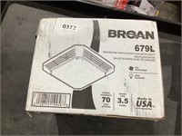 Broan 679L 70 CFM 3.5 Sone Ceiling Fan $55