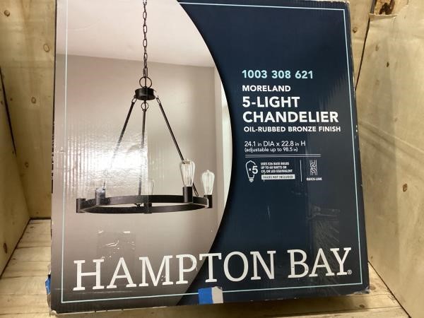Hampton Bay 5-Light Wagon Wheel Chandelier