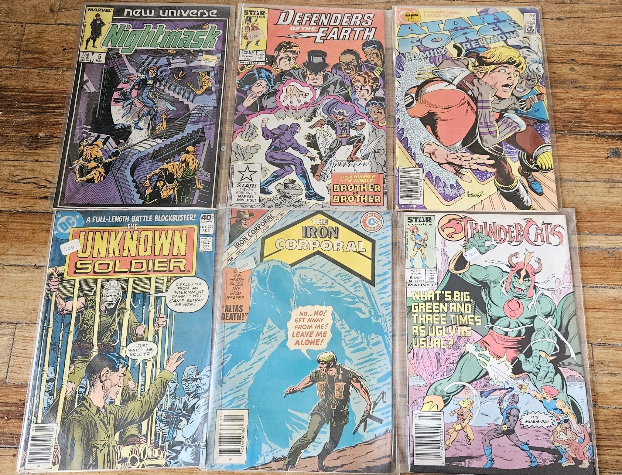 Lot of 6 Comic Books Thunder Cats Nightmask