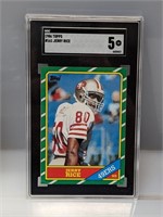 1986 Topps #161 Jerry Rice SGC 5 Rookie