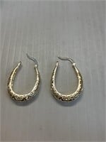 Hoop Style Earrings Gold Tone