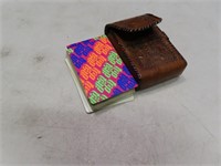 Unique Recreational Drug Playing Cards + leather