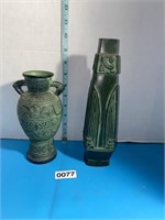 Green Bronze Antique Japanese Vases