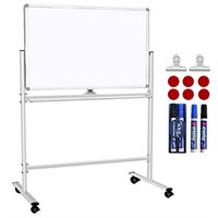 36"x24" Double Sided Mobile Dry Erase Board