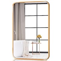 20x30 inch Gold Framed Rectangle Bathroom Mirror