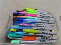 Tub w/ 80+ SHARPEES Pens