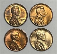1953 D&S 1954 1955 Lincoln Cent Uncirculated BU