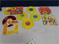 (6) vintage Children's Golden Records etc