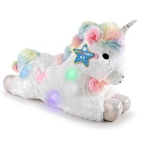 FAO Schwarz Glow Toy Plush White Unicorn $27