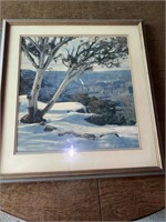 Frames 1960s Grand Canyon Winter Travel Poster