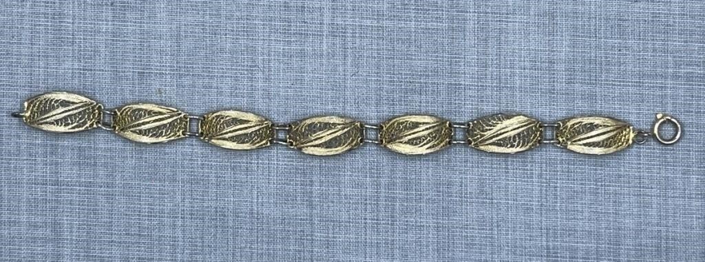 Gold Tone Filigree Bracelet