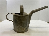 early galvanized water or oil can with large spout