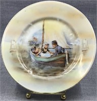 Royal Prussian Couple Boating Decorative Plate