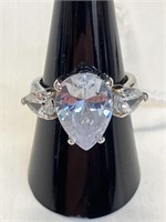 Ring Size 7 w/large CZ .925