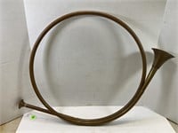 large decorative brass horn