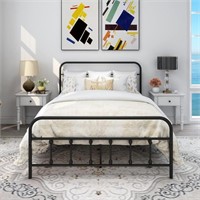 ARFARLY Metal Full Size Bed Frame with Headboard