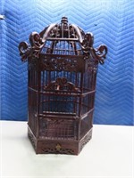 Wooden Ornate 20"ish Bird Cage decor