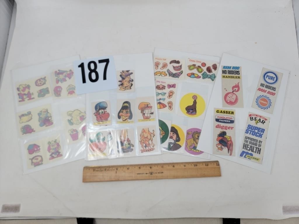 Vintage stickers and tattoos