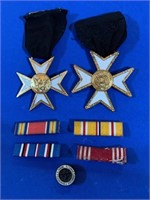 military bars and ribbon medals