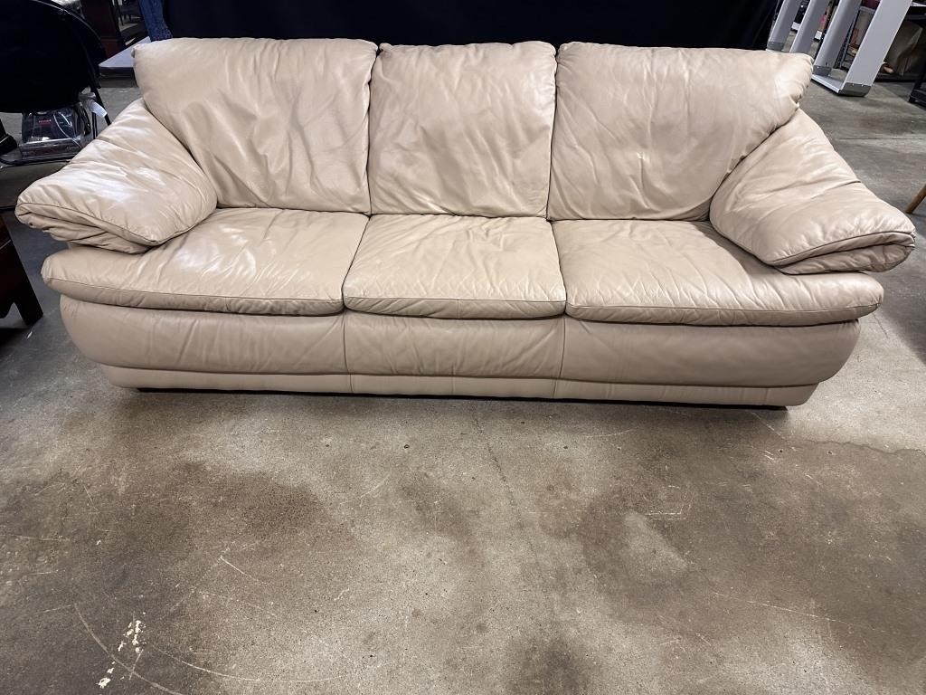 Leather Tan Couch - NO FLAWS