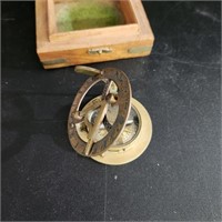 Brass Sundial Compass Antique Vintage