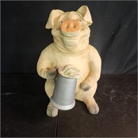 Drunk pig statue