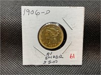 1906-D $5 GOLD HALF EAGLE
