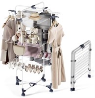 CLOTHES DRYING RACK, 3-TIER COLLAPSIBLE LAUNDRY