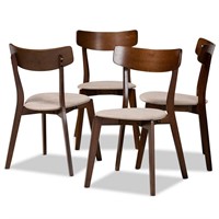 Iora Beige/Walnut Dining Chair (4 Set)