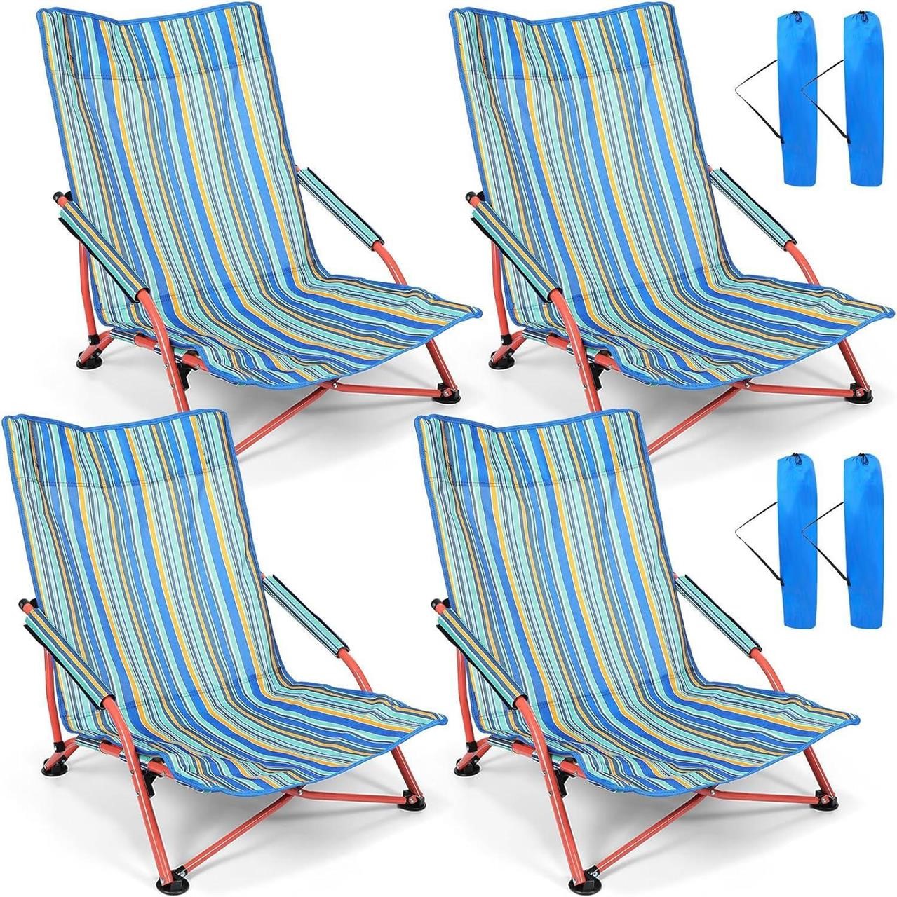 Wenqik 4pc Folding Beach Chairs