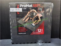 FitRx ProMat Black 24"x24" Training Mats, 12pk