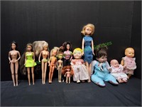 Vintage (8) Dolls & (4) Baby Dolls