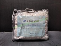 Alpha Home 25lb Grey Weighted Blanket