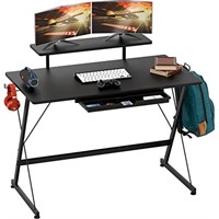 SHW 40 Inches Gaming Vista Desk with Monitor