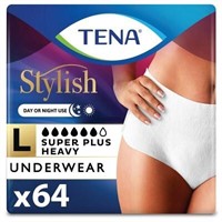 64pk Tena Women's Incontinence Underwear Large