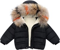Baby Winter Jacket  Hooded 4-5T Black
