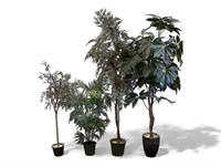 4 Faux Trees Plants