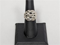 .925 Sterling Silver Knot Ring Sz 6.5