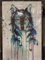 Wall Art of wolves   3 pack  16 W x 24 H