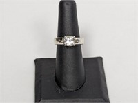 .925 Sterling Engagement Style Ring Sz 7