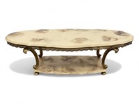 Faux Marble Top French Style Coffee Table