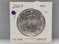 2002 1oz .999 Silver Eagle $1 Dollar