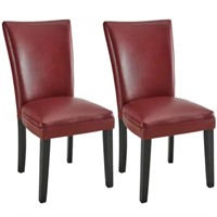Faux Leather Upholstered Side Chair - not real