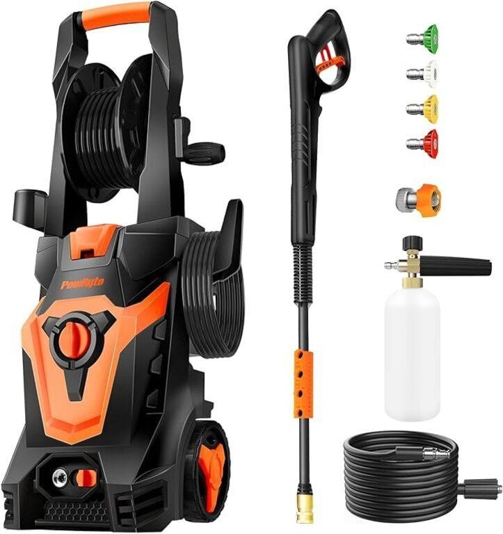 PowRyte Electric Pressure Washer with Hose Reel,