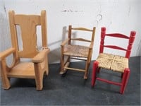 Three Doll Sized Chairs