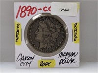 RARE 1890-CC 90% Silver Morgan $1 Dollar